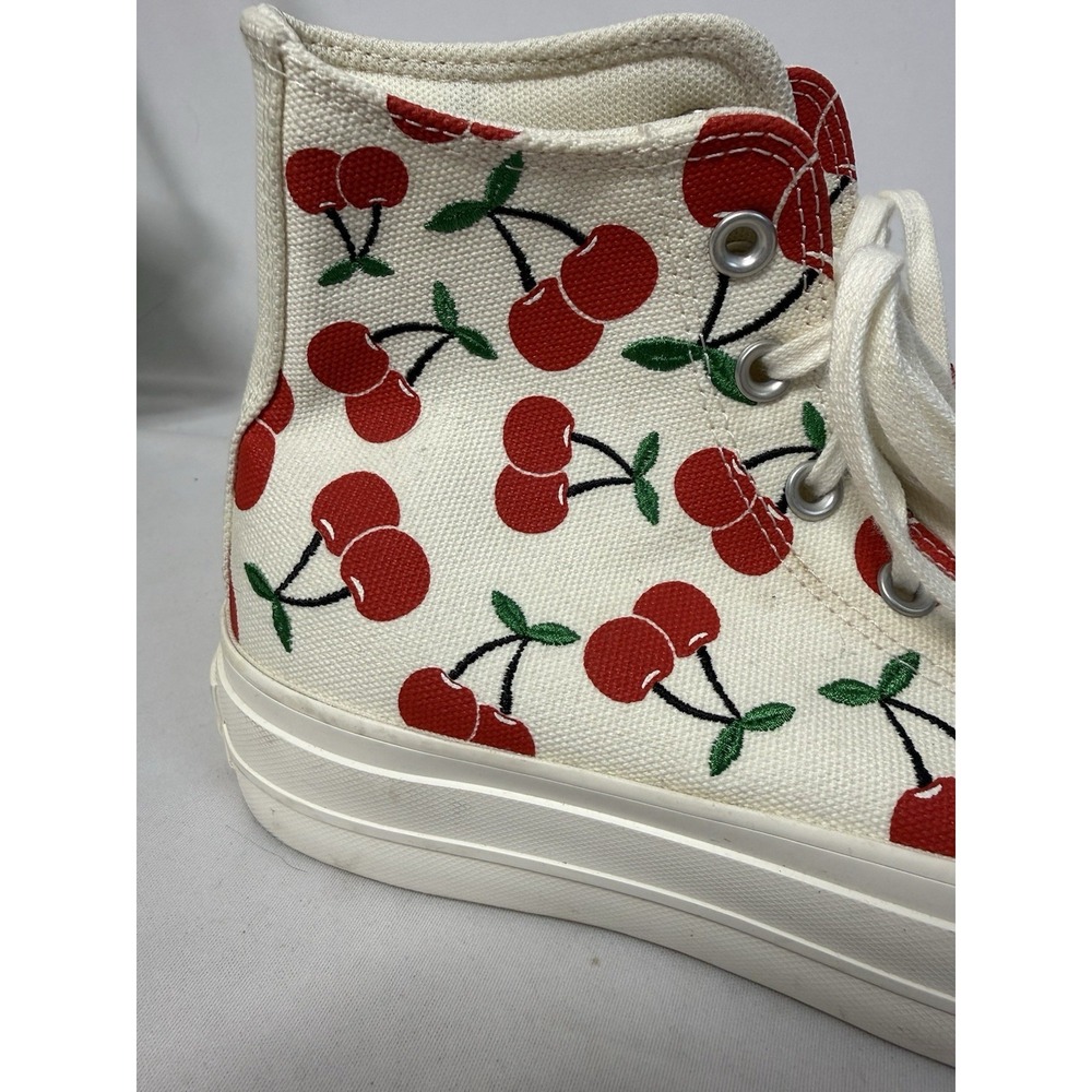Converse Women's Sz 9 Chuck Taylor All Star Lift High Top Sneaker Shoes Cherries - Picture 3 of 12